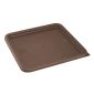 HY424 Polyethylene Square Food Measuring Container Lid Brown Large