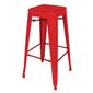 DL871 Bistro Steel High Stool Red (Pack of 4)