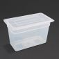 GJ521 Polypropylene 1/3 Gastronorm Container with Lid 200mm (Pack of 4)