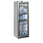 UF400VSG 400 Ltr Upright Single Glass Door Stainless Steel Display Freezer