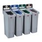 Slim Jim DY081 Four Stream Recycling Station 4 x 87 Ltr