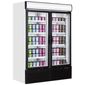NF5000G 1149 Ltr Upright Double Hinged Glass Door White Display Freezer