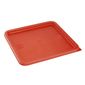 HY409 Polyethylene Square Food Measuring Container Lid Red Large