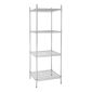 U884 610w x 610d mm Chrome Wire Shelves 4 Tier
