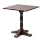 FT497 Oxford Dark Wood Pedestal Square Table 700x700mm
