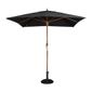 GH990 Square Double Pulley Parasol 2.5m Diameter Black