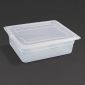 GJ515 Polypropylene 1/2 Gastronorm Container with Lid 100mm (Pack of 4)