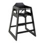 CJ588 Wooden High Chair Black