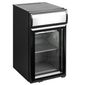 BC25CP 25 Ltr Countertop Single Glass Door Black Display Fridge With Canopy