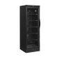 CEV425 BLACK L/H 358 Ltr Upright Single Glass Door Black Back Bar Bottle Cooler