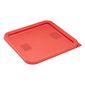 HY408 Polyethylene Square Food Measuring Container Lid Red Medium