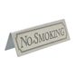 CZ428 No Smoking Table Sign Stainless Steel