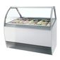 MILLENNIUM LX18 18 x Napoli Pan White Curved Glass Ice Cream Display Freezer