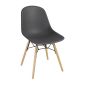 Arlo DM841 Moulded Side Chairs with Spindle Legs Charcoal (Pack of 2)