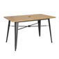 FT954 Complete Outdoor Aluminium Table 120x76x76cm - Light Wood Effect Finish