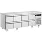 PN2222-HC Heavy Duty 583 Ltr 8 Drawer Stainless Steel Refrigerated Prep Counter