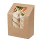 FA391 Zest Compostable Kraft Tuck-Top Tortilla Wrap Packs With Cellulose Window (Pack of 500)