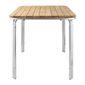 GL982 Square Ash and Aluminium Table 700mm