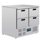G-Series U638 Medium Duty 240 Ltr 4 Drawer Stainless Steel Refrigerated Prep Counter