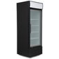 GDF600 514 Ltr Upright Single Glass Door Black Display Freezer