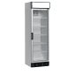FSC1380 372 Ltr Upright Single Glass Door White Display Fridge With Canopy
