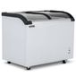 BDF22 220 Ltr White Display Chest Freezer With Curved Glass Lid