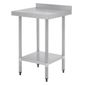 T379 600w x 600d mm Stainless Steel Wall Table with One Undershelf