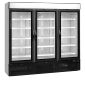 NC7500G 1784 Ltr Upright Triple Hinged Glass Door White Display Fridge With Canopy