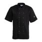 Vegas A439-3XL Unisex Chefs Jacket Short Sleeve Black 3XL