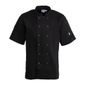 A439-5XL Vegas Unisex Chef Jacket Short Sleeve Black 5XL