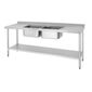 DY829 2100w x 600d mm Stainless Steel Double Sink With Double Drainer