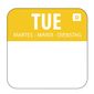 U778 Dissolvable Food Rotation Labels Tuesday (Pack of 1000)