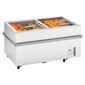 750CHVWH 597 Ltr White Island Display Chest Freezer With Glass Lid