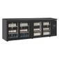 G-Series CS103 698 Ltr Undercounter Four Hinged Glass Door Black Back Bar Bottle Cooler