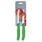 CU554 Serrated Tomato/Utility Knife 11cm Green (Pack of 2)