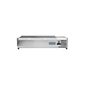 HEF964 7 x 1/4GN Refrigerated Countertop Food Prep Topping Unit With Stainless Steel Lid