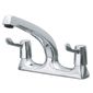 OEA314 Twin Mixer Tap With 3" Hot & Cold Levers & Swivel Spout