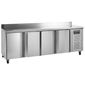 Gastro-Line CF7410 553 Ltr 4 Door Stainless Steel Freezer Prep Counter With Upstand