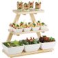 GK817 Triangle Wooden Buffet Stand Maple