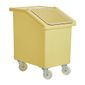 W783 Polyethylene Mobile Ingredient Bin With Lid Yellow 90 Ltr