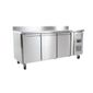 U-Series  DL915 Medium Duty 417 Ltr 3 Door Stainless Steel Refrigerated Prep Counter With Upstand