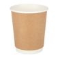 GP436 Coffee Cups Double Wall Kraft 227ml/8oz (Pack of 25)