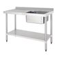 DY822 1200w x 600d mm Stainless Steel Single Sink With Left Hand Drainer