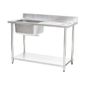 HEF721 1000w x 600d mm Stainless Steel Single Sink With Right Hand Drainer