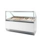 MILLENNIUM ST20 20 x Napoli Pan White Flat Glass Ice Cream Display Freezer