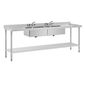 U910 Stainless Steel Double Sink with Double Drainer