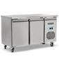 KXFC2 Medium Duty 282 Ltr 2 Door Stainless Steel Freezer Prep Counter