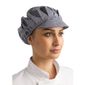 B257 Peaked Unisex Hat Blue and White Check