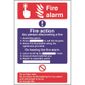 CC926 Fire Alarm / Fire Action Sign Self Adhesive
