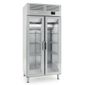 AGN600-CR 745 Ltr Upright Double Hinged Glass Door Stainless Steel Display Fridge